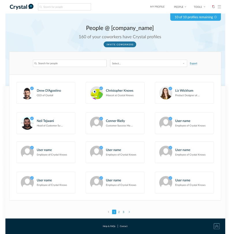 MyCompany - smaller screen